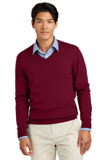 Brooks Brothers ® Washable Merino V-Neck Sweater-BB18410 – Fann
