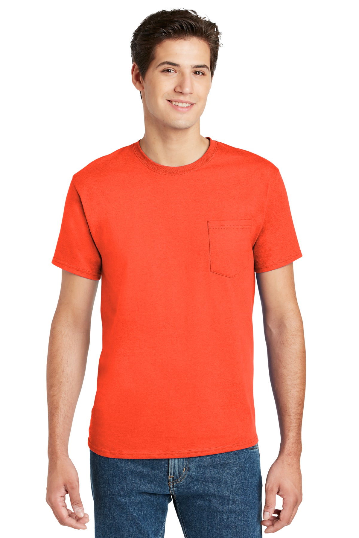 Hanes Tagless Pocket T-Shirt Ash / L